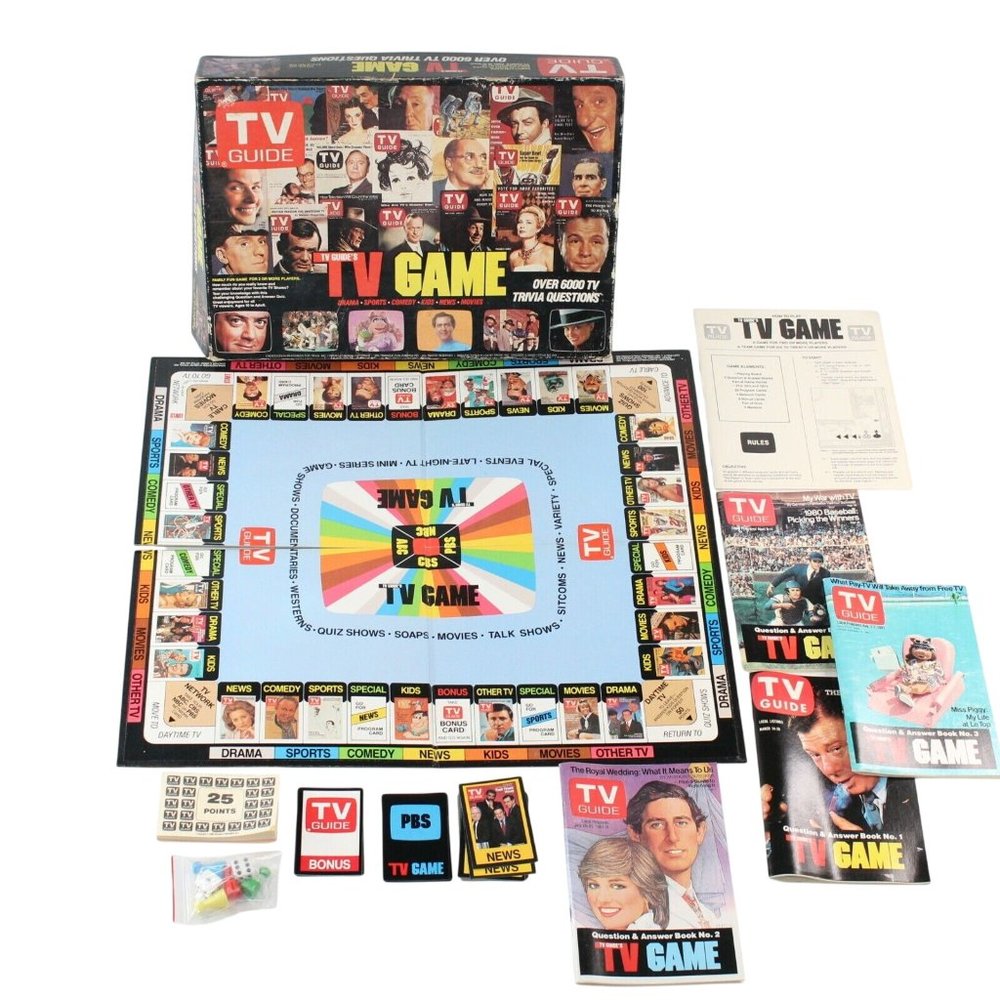 Vintage 1984 TV Guide Board Game Complete Triangle Productions Complete USA
